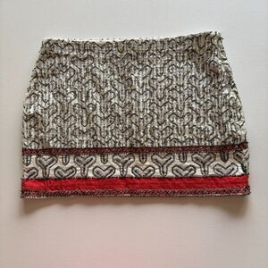 Zara Trafaluc Mini Skirt Womens Medium Beaded Sequins Boho Missing Beads